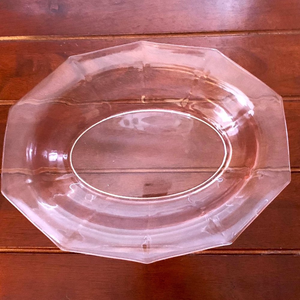 Vintage Decagon Pink 9" Vegetable Bowl by Cambridge Glass